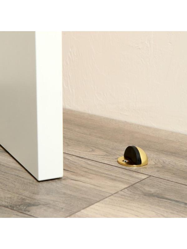 Упор дверной LOCKLAND, с крепежным штырем, d=40 мм, h=25 мм, цвет золото