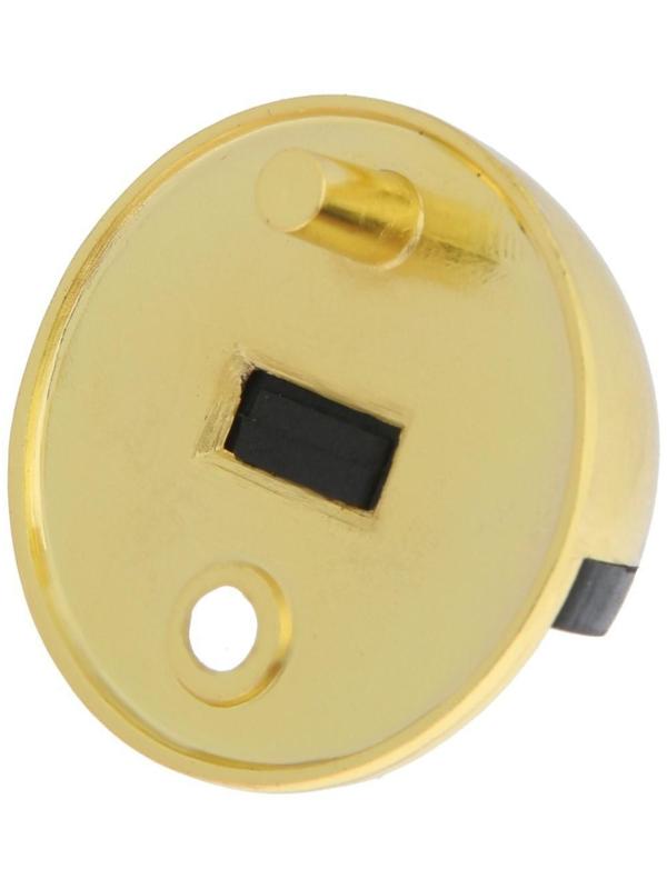 Упор дверной LOCKLAND, с крепежным штырем, d=40 мм, h=25 мм, цвет золото