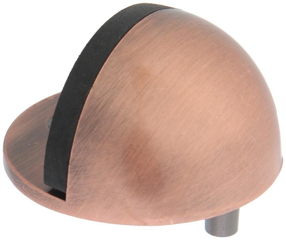 Упор дверной LOCKLAND, с крепежным штырем, d=40 мм, h=25 мм, цвет медь