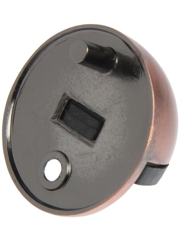 Упор дверной LOCKLAND, с крепежным штырем, d=40 мм, h=25 мм, цвет медь