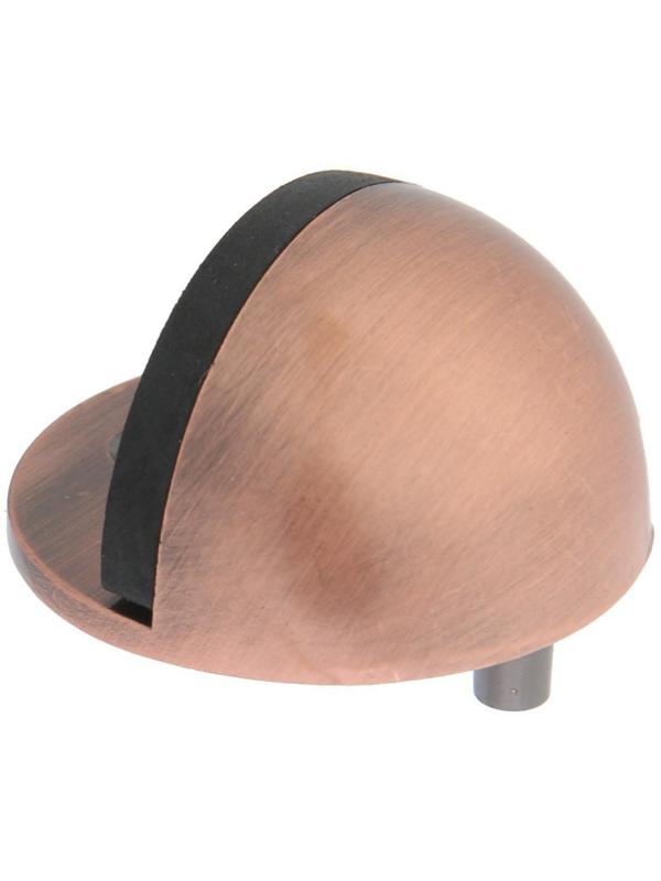 Упор дверной LOCKLAND, с крепежным штырем, d=40 мм, h=25 мм, цвет медь