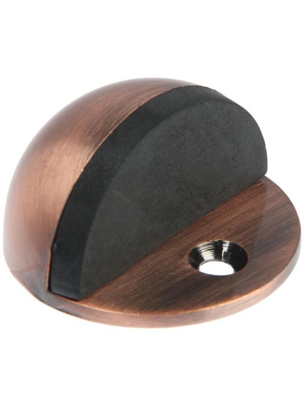 Упор дверной LOCKLAND, с крепежным штырем, d=40 мм, h=25 мм, цвет медь