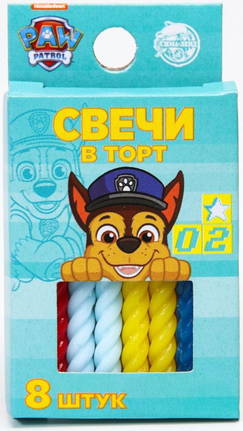 Набор витых свеч в торт 8 шт 