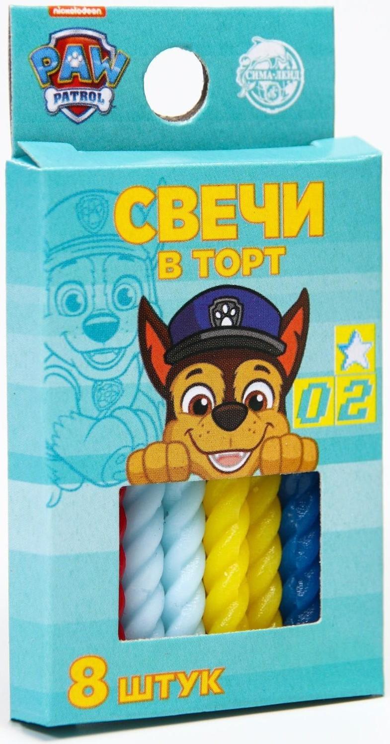 Набор витых свеч в торт 8 шт 