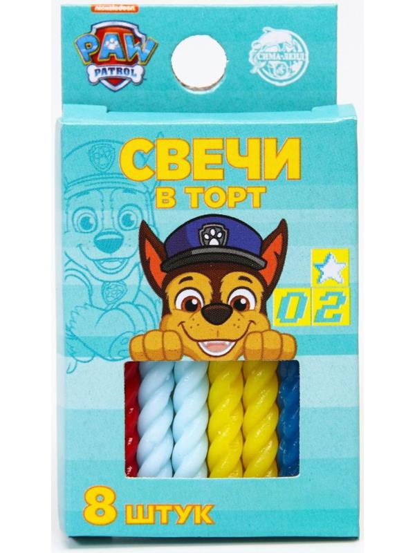 Набор витых свеч в торт 8 шт 