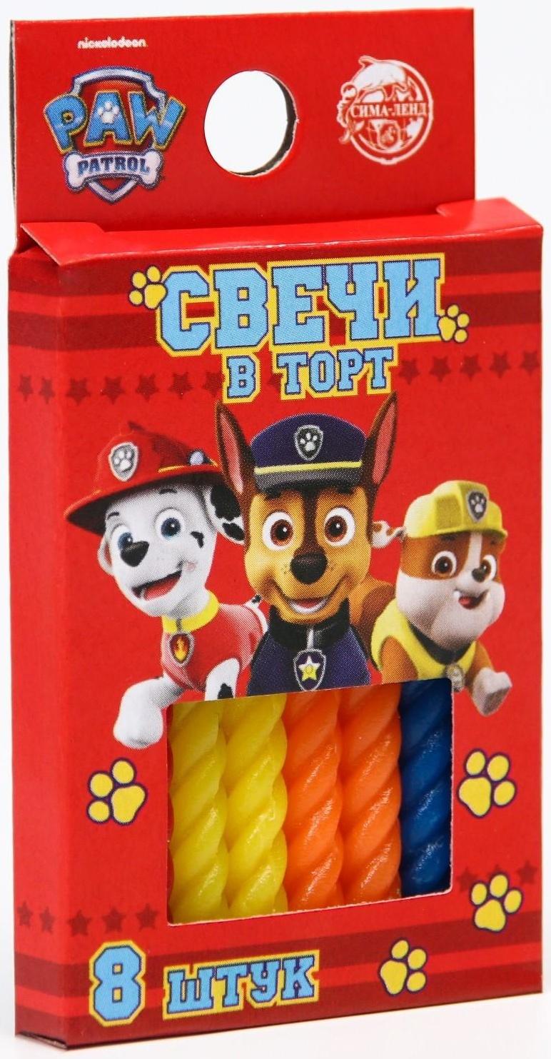 Набор витых свеч в торт 8 шт 