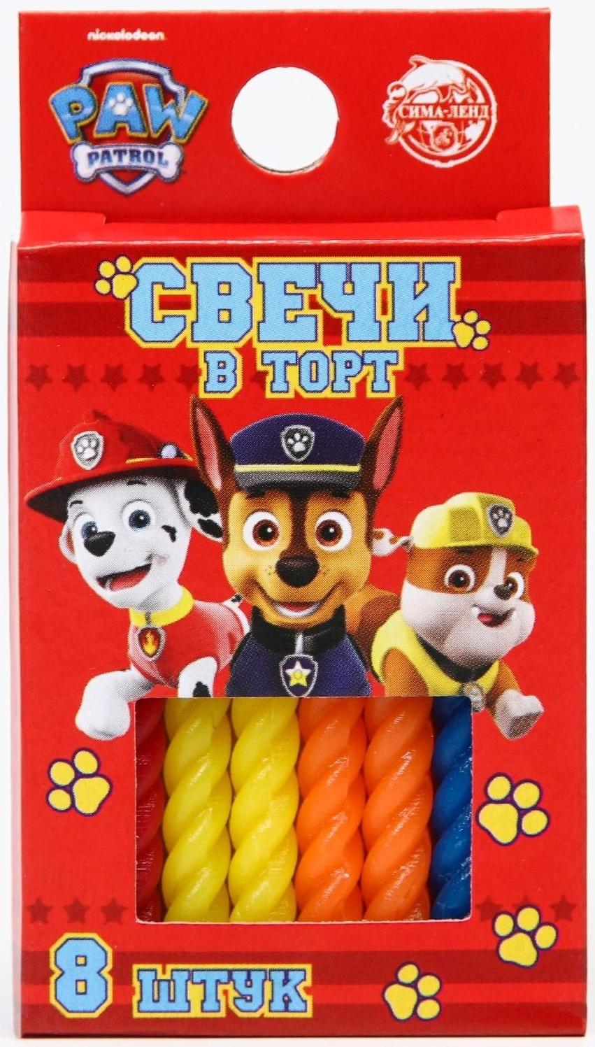 Набор витых свеч в торт 8 шт 