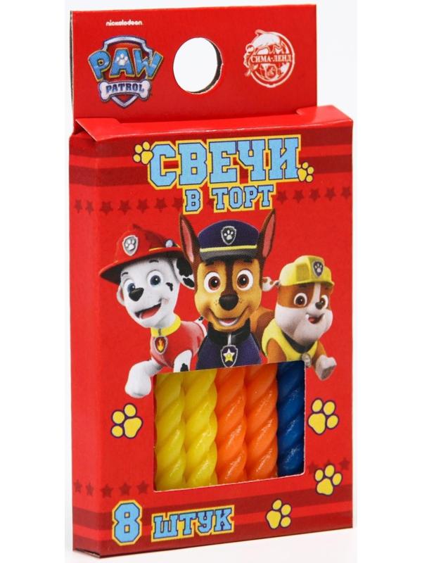 Набор витых свеч в торт 8 шт 