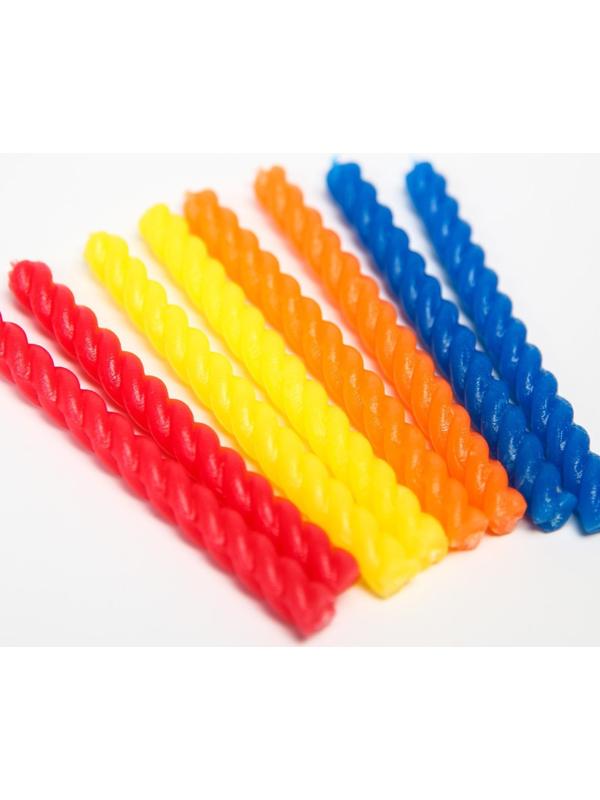 Набор витых свеч в торт 8 шт 