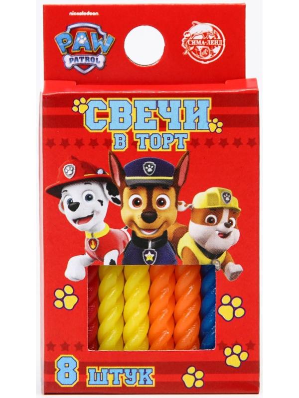 Набор витых свеч в торт 8 шт 