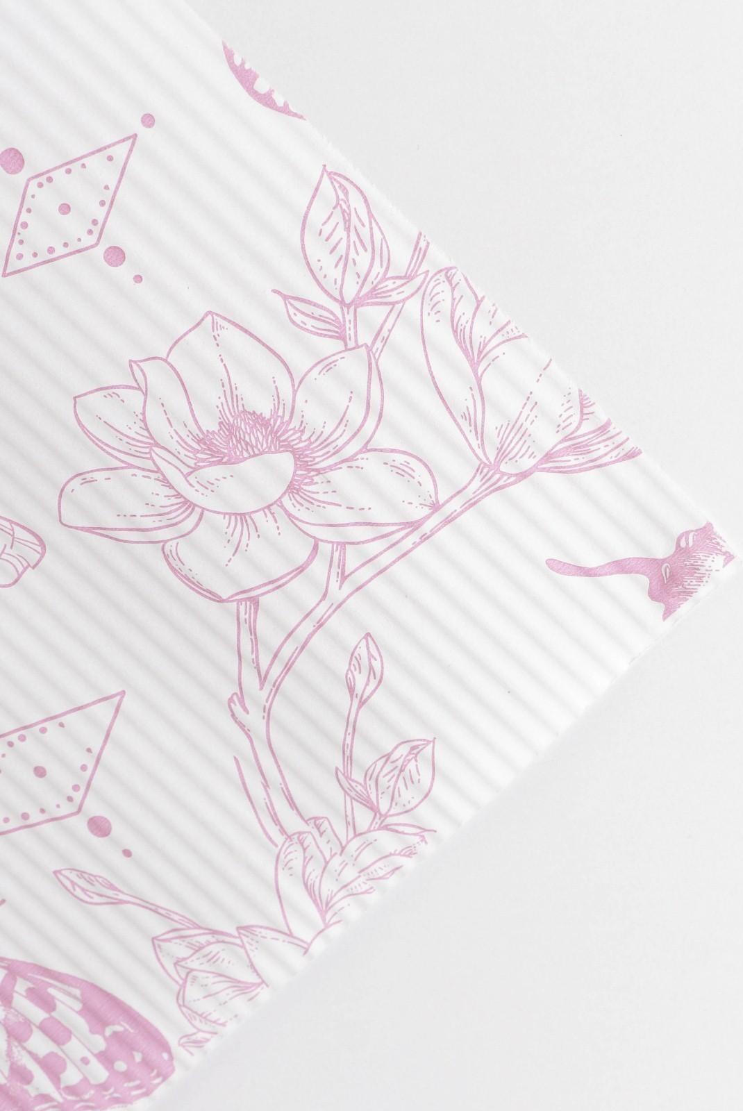 Бумага гофрированная в рулоне «Бабочки», 0,68 x 5 м