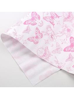 Бумага гофрированная в рулоне «Бабочки», 0,68 x 5 м