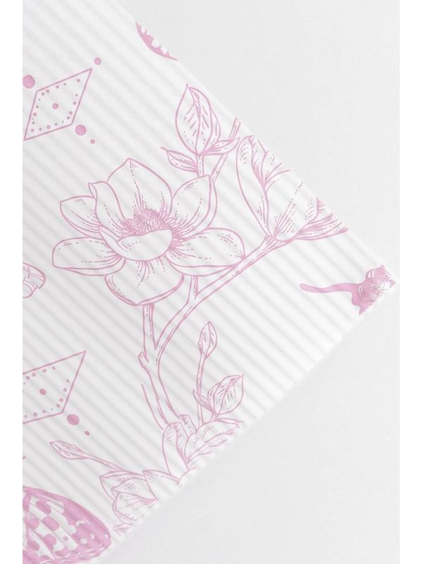 Бумага гофрированная в рулоне «Бабочки», 0,68 x 5 м