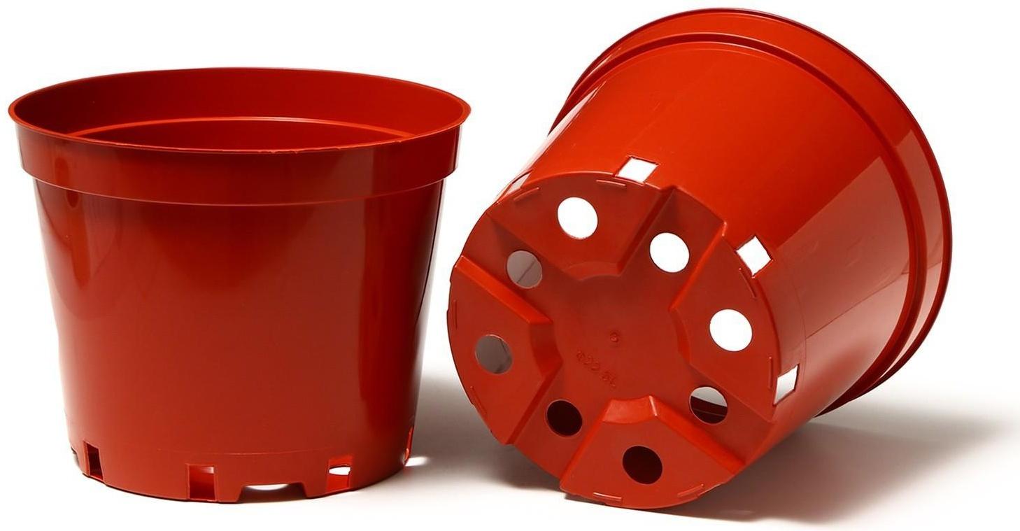 Горшок для рассады, 5 л, 22,5 × 22,5 × 18 см, терракотовый, Greengo