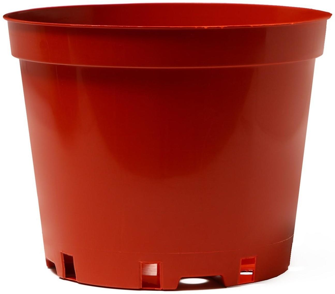 Горшок для рассады, 5 л, 22,5 × 22,5 × 18 см, терракотовый, Greengo