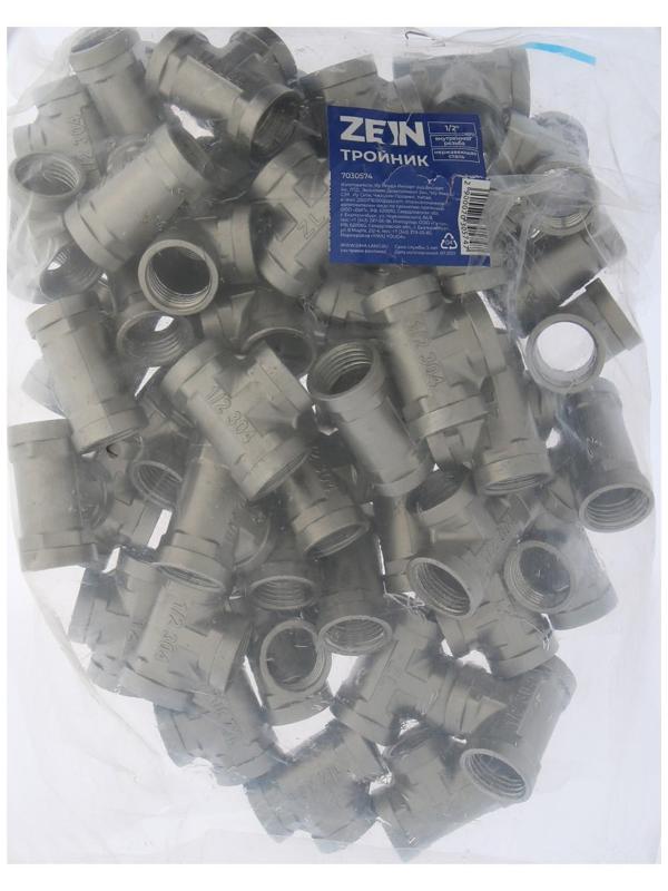 Тройник ZEIN engr, 1/2