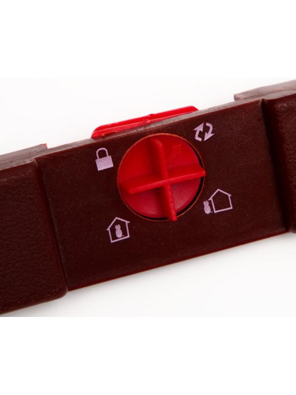 Дверь для животных с 4 режимами, проем 15х15,5 (общ. 22,5х20 см), тёмно-коричневая