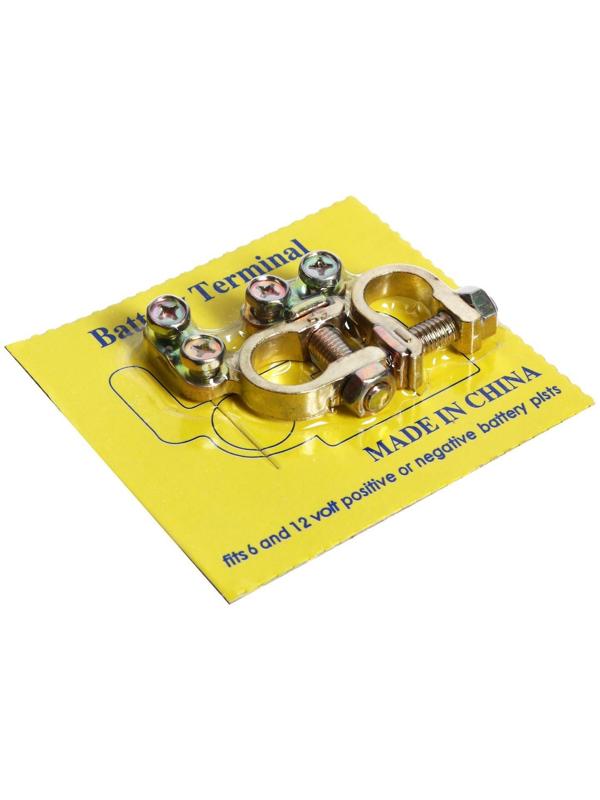 Клемма аккумулятора эконом 6-12 В, набор 2 шт