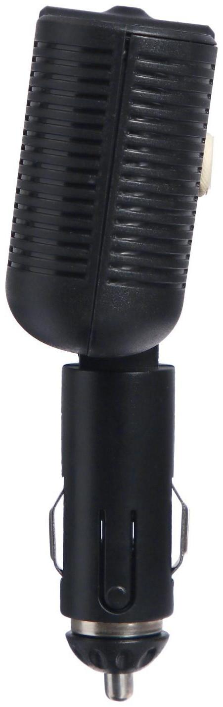 Разветвитель прикуривателя на 2 слота и 1 USB, с подсветкой, 100 Вт