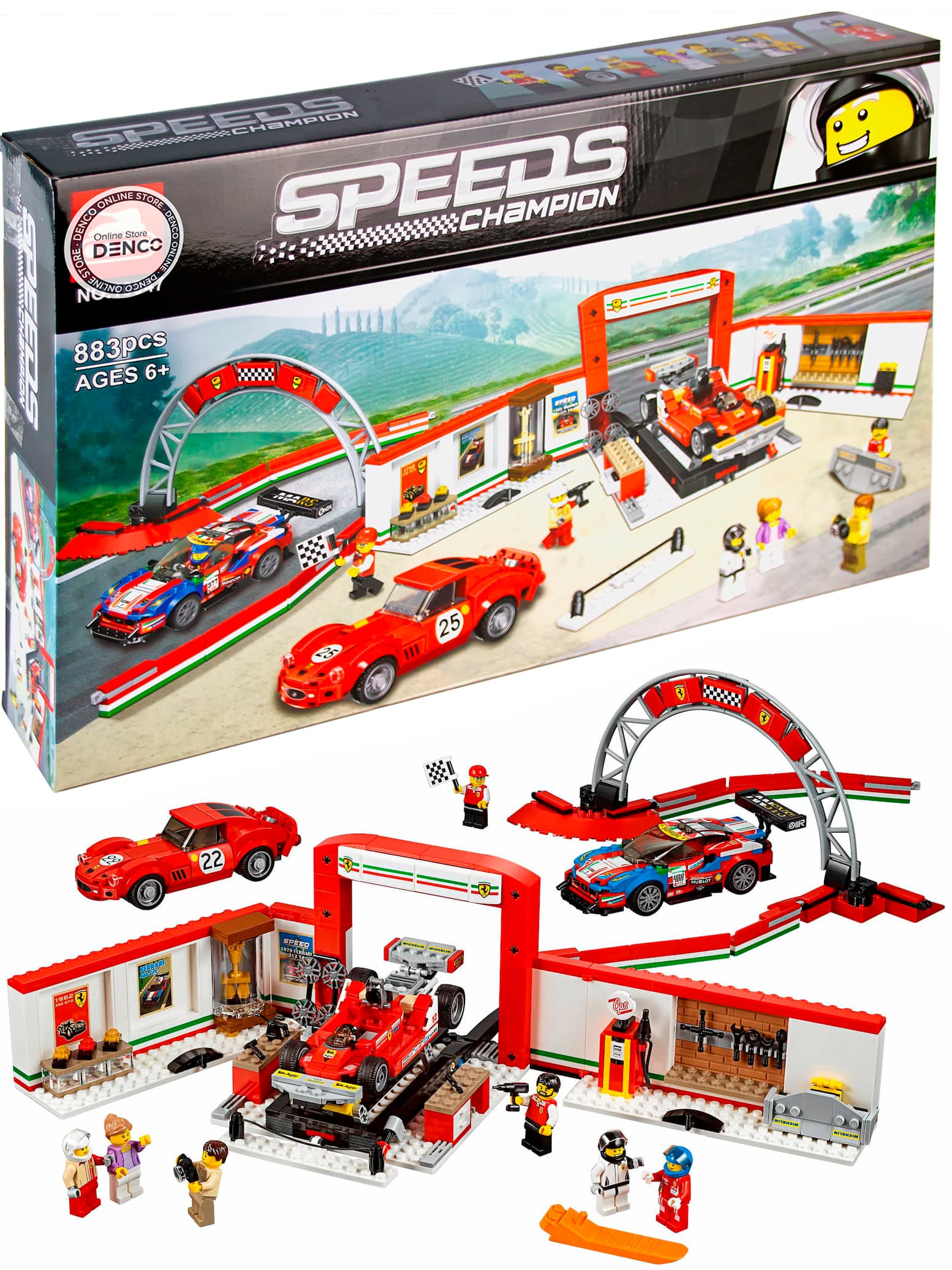 Конструктор Bl «Гараж Ferrari» 10947 (Speed Champions 75889) / 883 детали