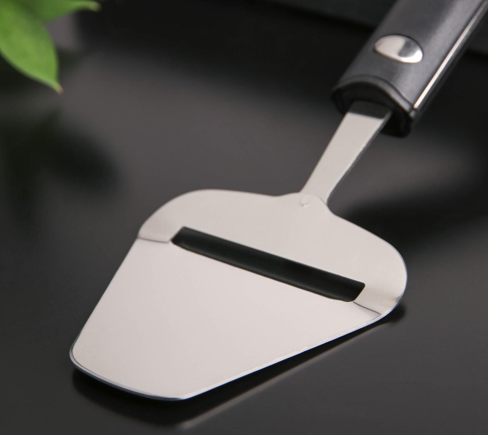 Нож-лопатка для сыра Bonjo, 25×7,7 см, рабочая часть 8,5 см, цвет чёрный