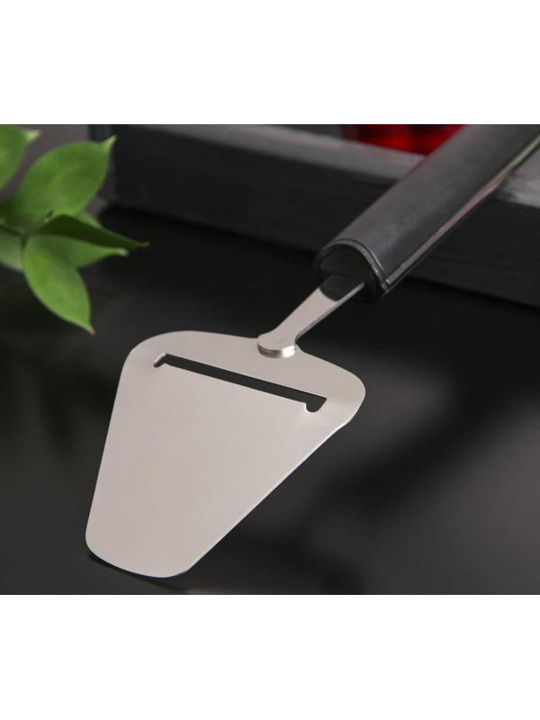 Нож-лопатка для сыра Bonjo, 25×7,7 см, рабочая часть 8,5 см, цвет чёрный