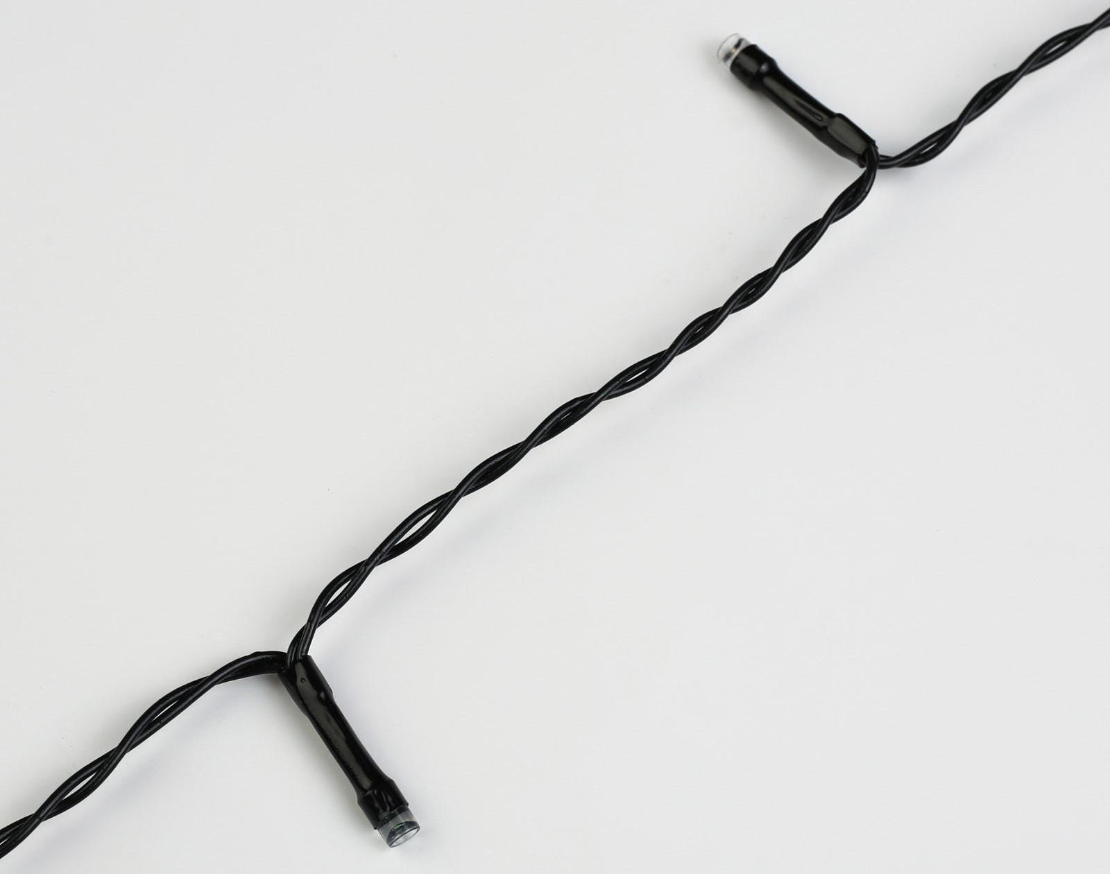 Гирлянда «Нить» 5 м, IP44, тёмная нить, 50 LED, свечение мульти, 2 режима, солнечная батарея