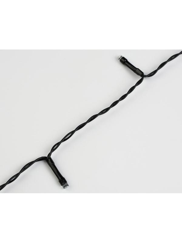 Гирлянда «Нить» 5 м, IP44, тёмная нить, 50 LED, свечение мульти, 2 режима, солнечная батарея