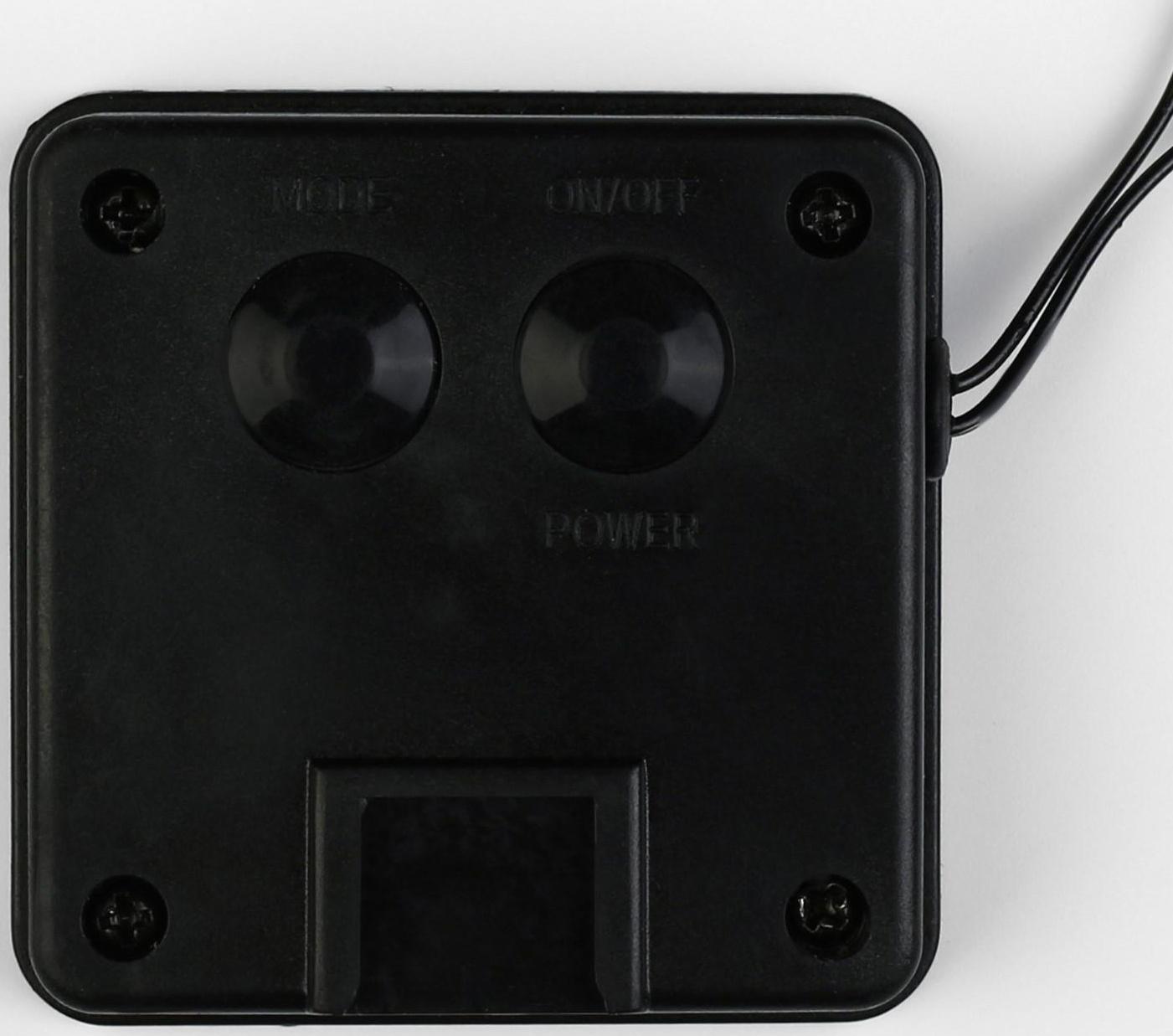 Гирлянда «Нить» 4.5 м с насадками «Ромашки», IP44, тёмная нить, 30 LED, свечение мульти, 2 режима, солнечная батарея