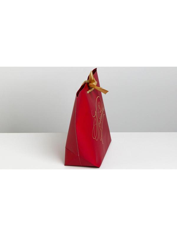 Пакет подарочный «Поздравляю», 28 х 20 х 9 см