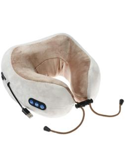 Массажная подушка Centek CT-2199, 3.7 Вт, 7 режимов, 12 головок, ИК-подогрев, бежевая