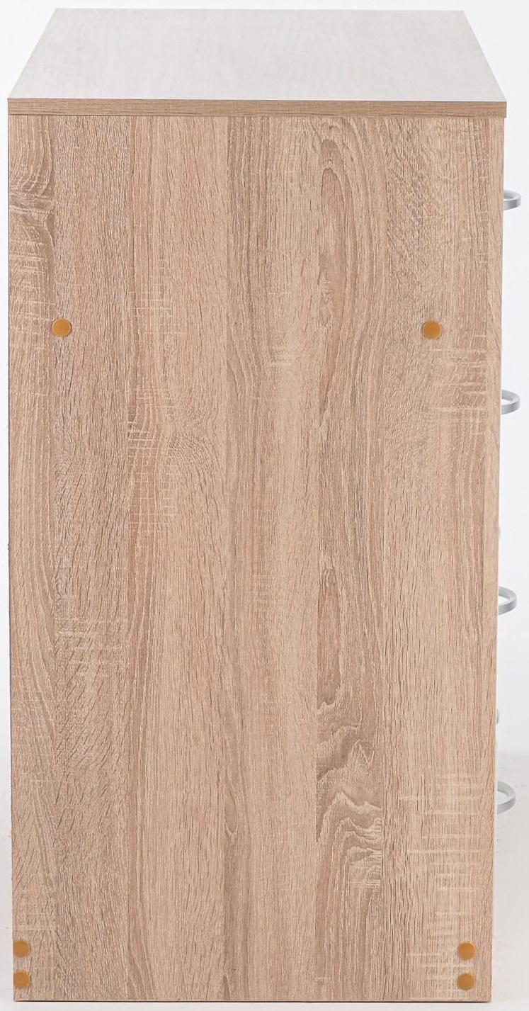 Комод 5 ящиков с дверью 1100х480х900 Дуб сонома/белый