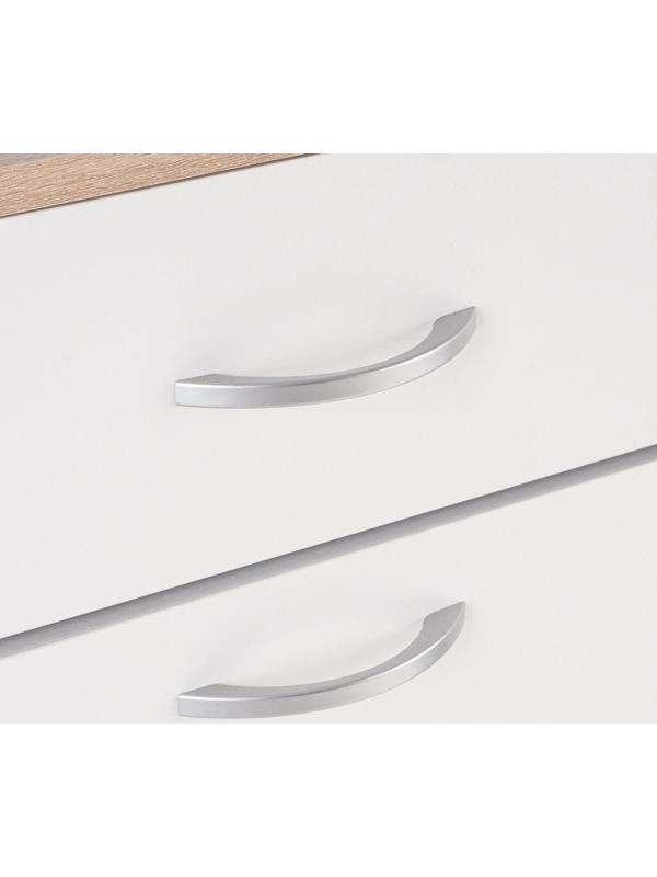 Комод 5 ящиков  900х480х800 дуб сонома/белый