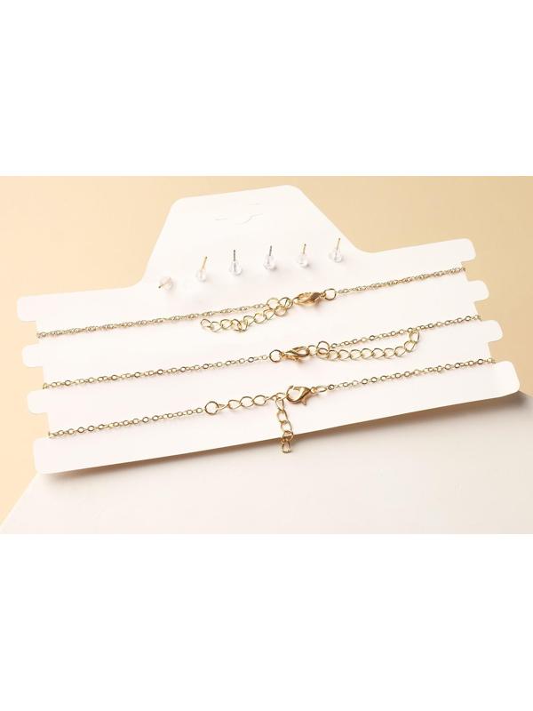 Набор: 3 колье, 3 пары пусет 