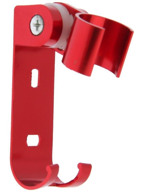 Держатель для душевой лейки ZEIN Z69, регулируемый с крючком, алюминий, красный