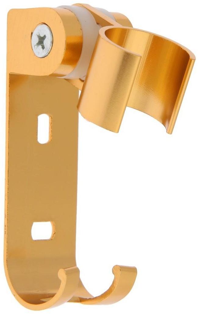 Держатель для душевой лейки ZEIN Z70, регулируемый с крючком, алюминий, золотой