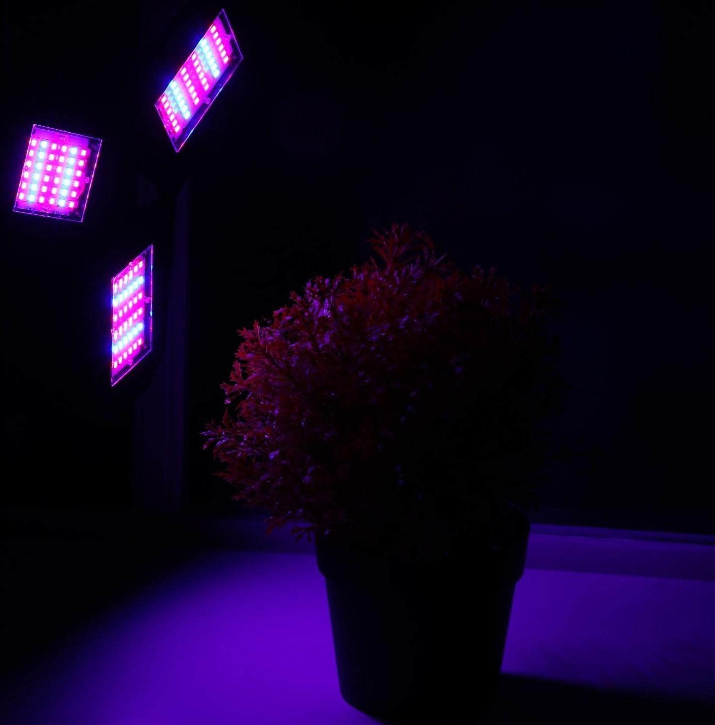 Фитолампа светодиодная, Е27, 22 Вт, 108 Led, 265 В, складная, биколорная