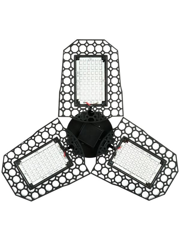 Фитолампа светодиодная, Е27, 22 Вт, 108 Led, 265 В, складная, биколорная