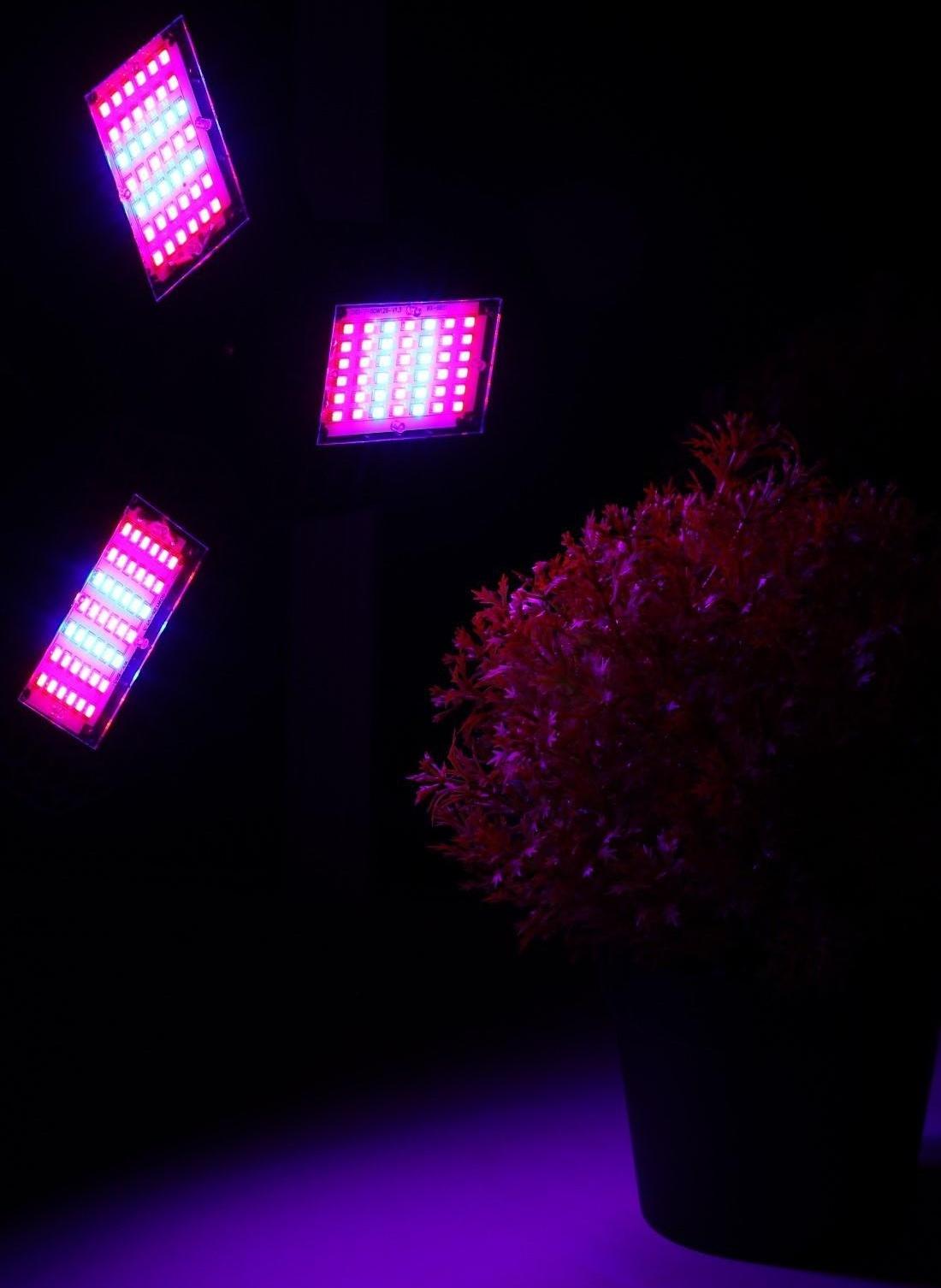 Фитолампа светодиодная, Е27, 26 Вт, 126 Led, 265 В, складная, биколорная