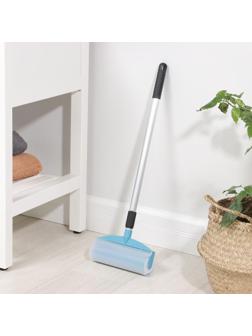 Силиконовый ролик для чистки мебели и уборки пола, алюминиевый черенок, 20×9×52(92) см