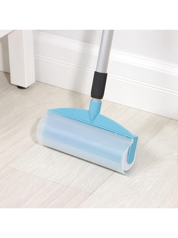 Силиконовый ролик для чистки мебели и уборки пола, алюминиевый черенок, 20×9×52(92) см
