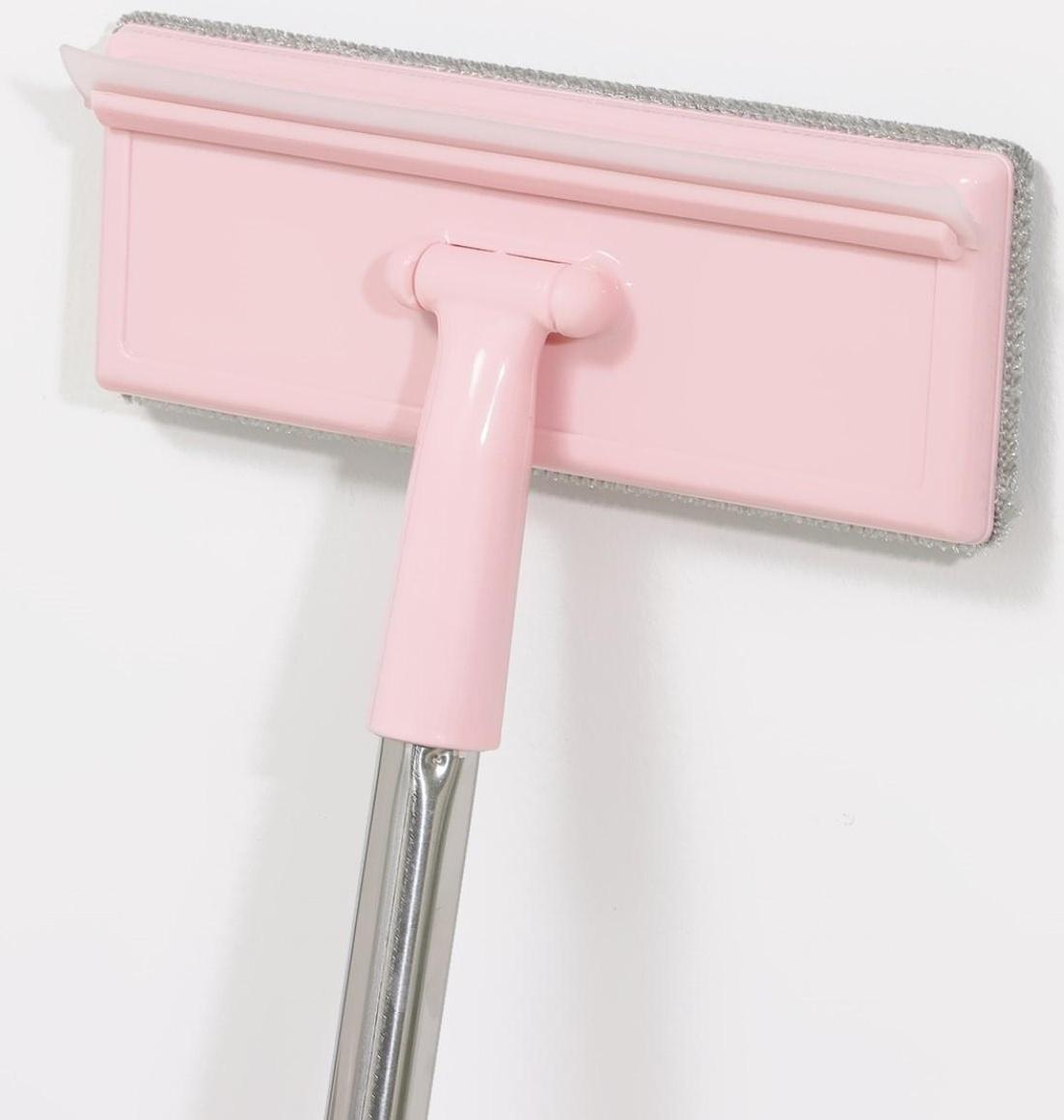 Окномойка с насадкой велюр, стальная телескопическая ручка, сгон силикон, 19×7×68(112) см, цвет МИКС