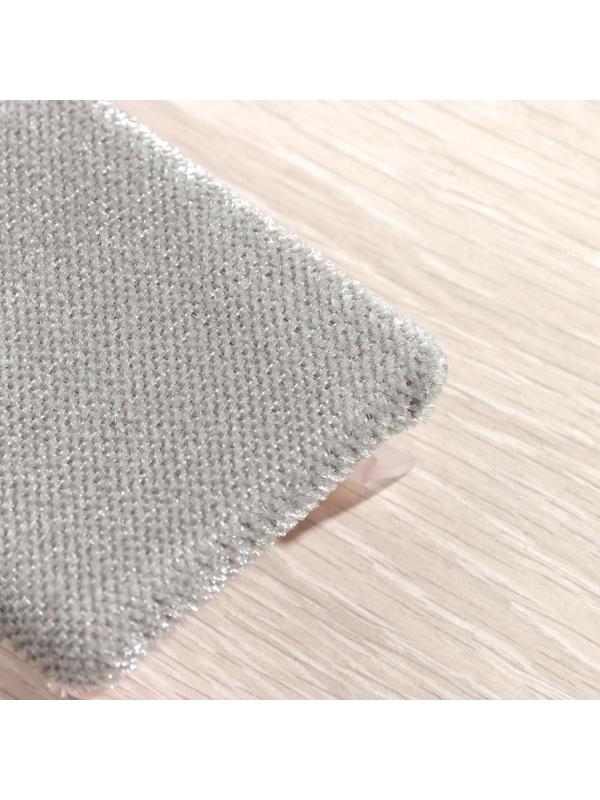 Окномойка с насадкой велюр, стальная телескопическая ручка, сгон силикон, 19×7×68(112) см, цвет МИКС