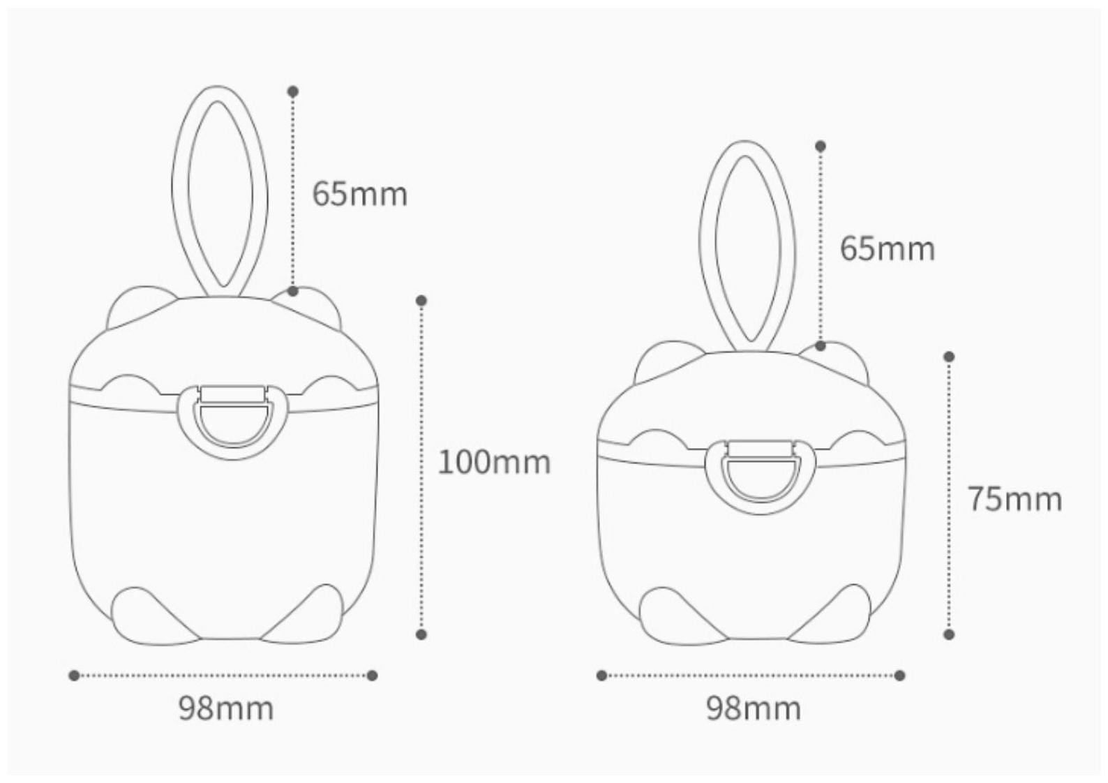 Контейнер для хранения детского питания, 250 мл., цвет розовый