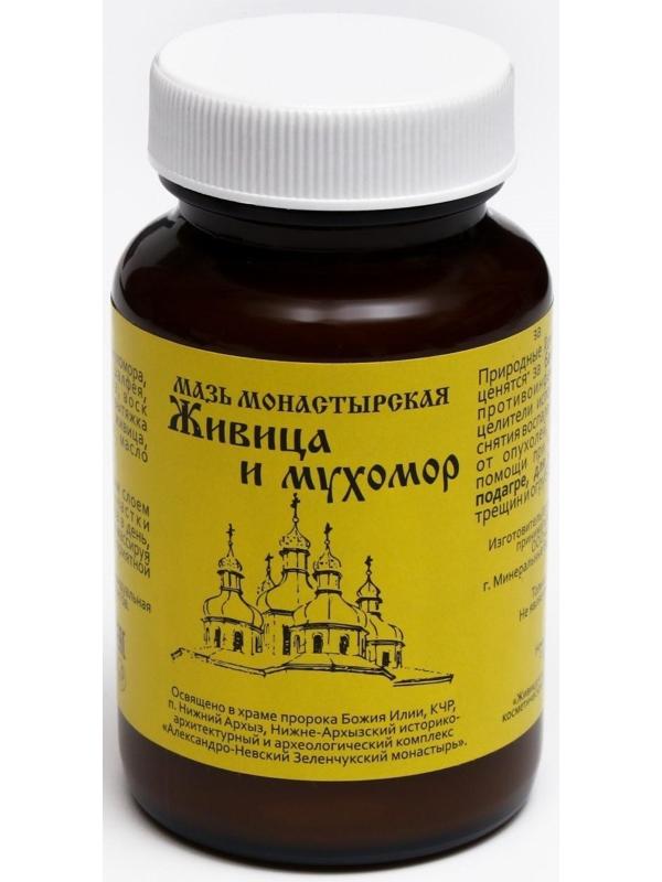 Мазь монастырская Живица и мухомор, Архыз, 100 мл