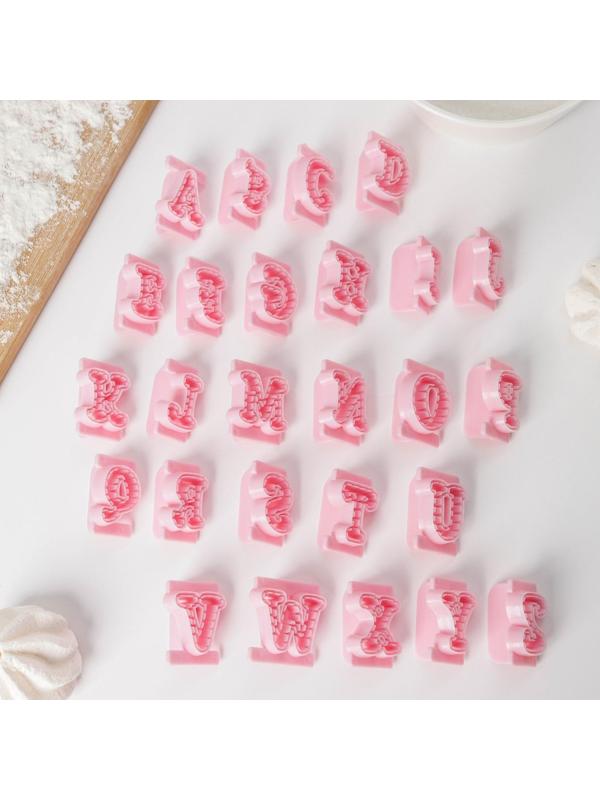 Набор печатей для марципана и теста «английский алфавит», 26 шт, 29×19×2,5 см