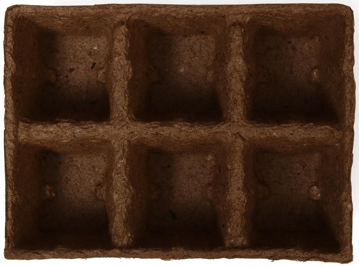 Торфяная кассета, 6 ячеек по 400 мл., 6 × 6 см., набор 3 шт.