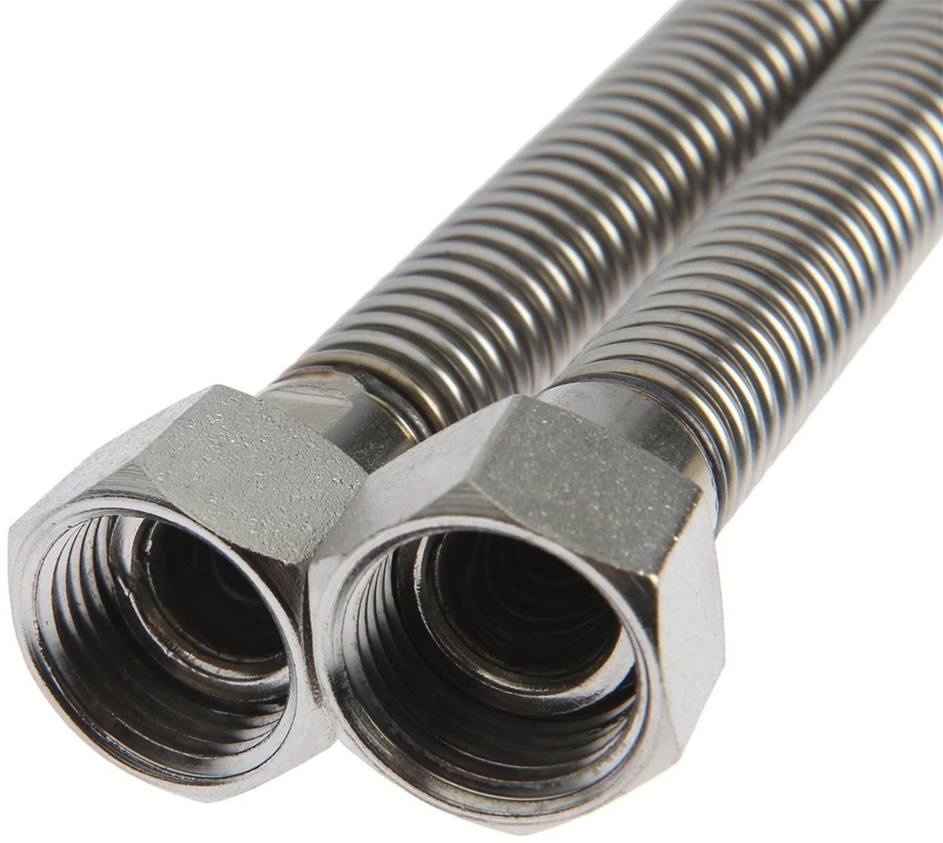 Подводка для газа сильфонная TIM C-G26-15, внутренняя/внутренняя резьба 1/2