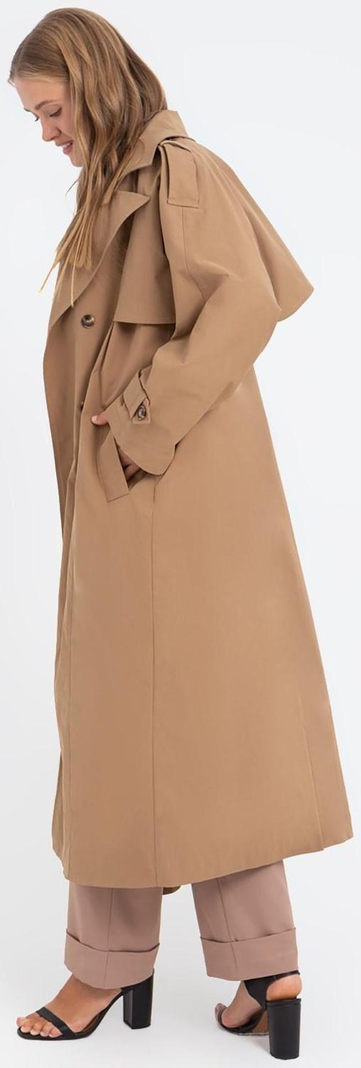 Плащ женский MINAKU: Casual Collection цвет бежевый, р-р 44