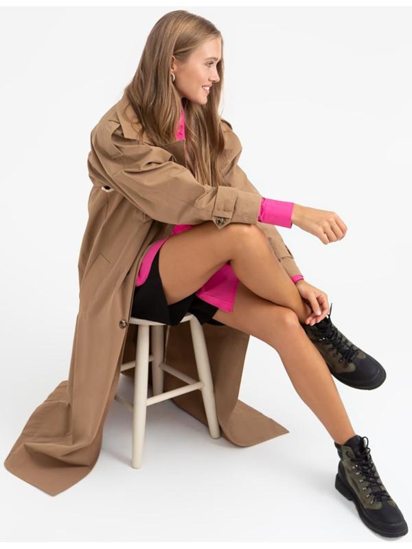 Плащ женский MINAKU: Casual Collection цвет бежевый, р-р 44